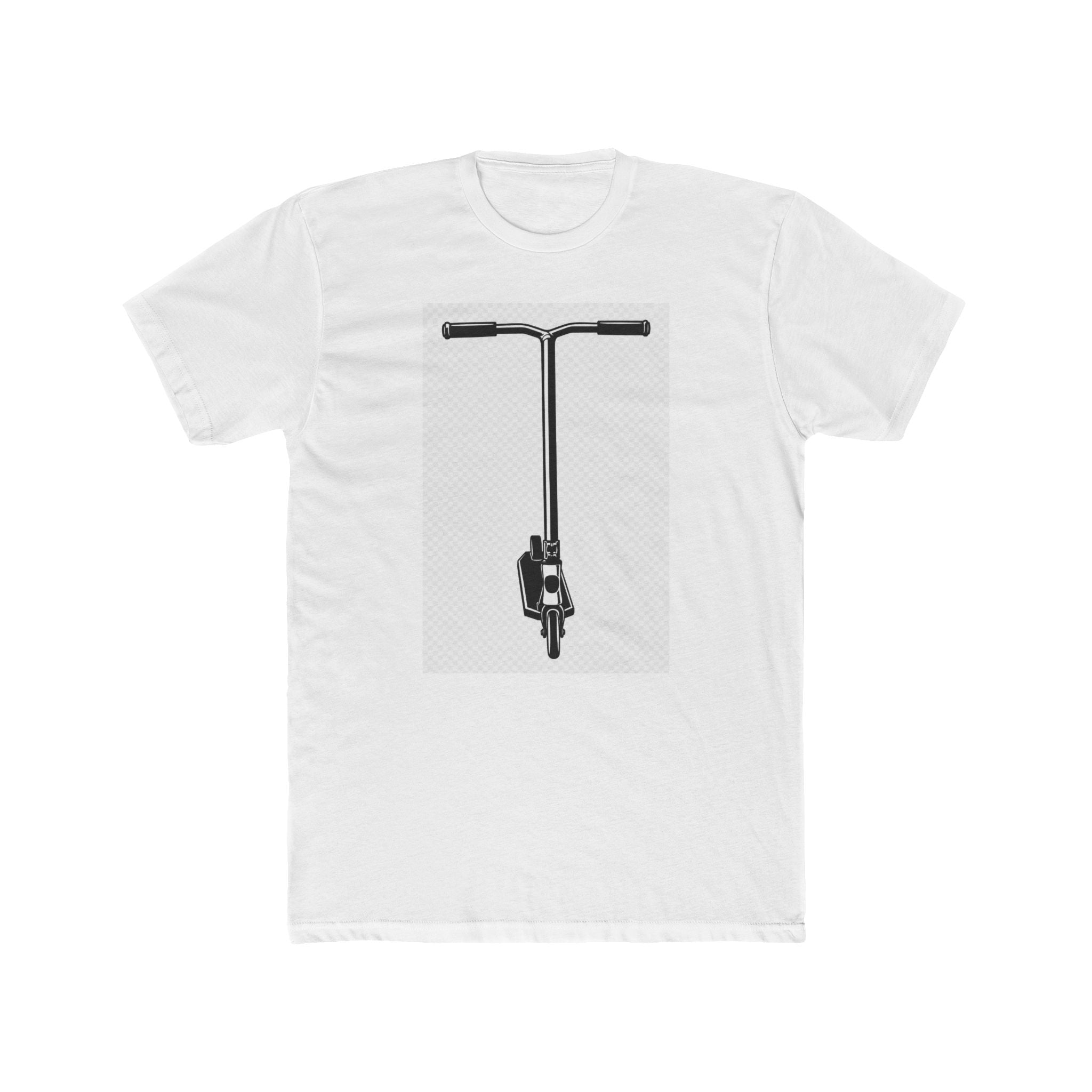 Scooter Outline Graphic Tee — Front View Scooter T‑Shirt