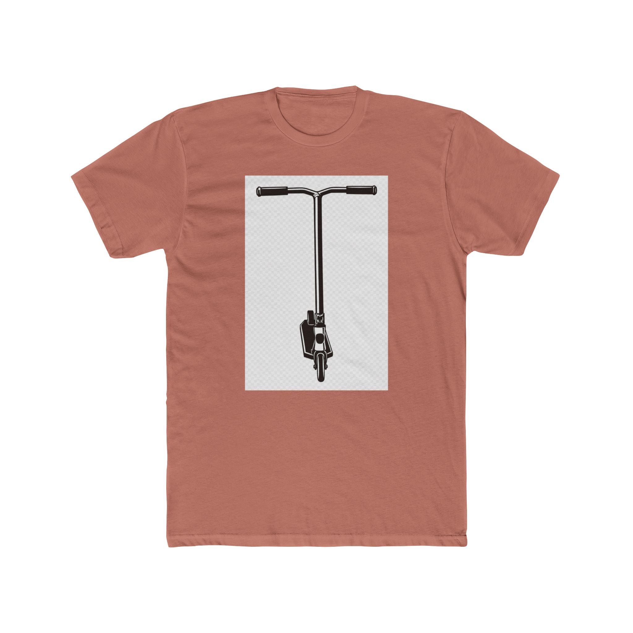 Scooter Outline Graphic Tee — Front View Scooter T‑Shirt