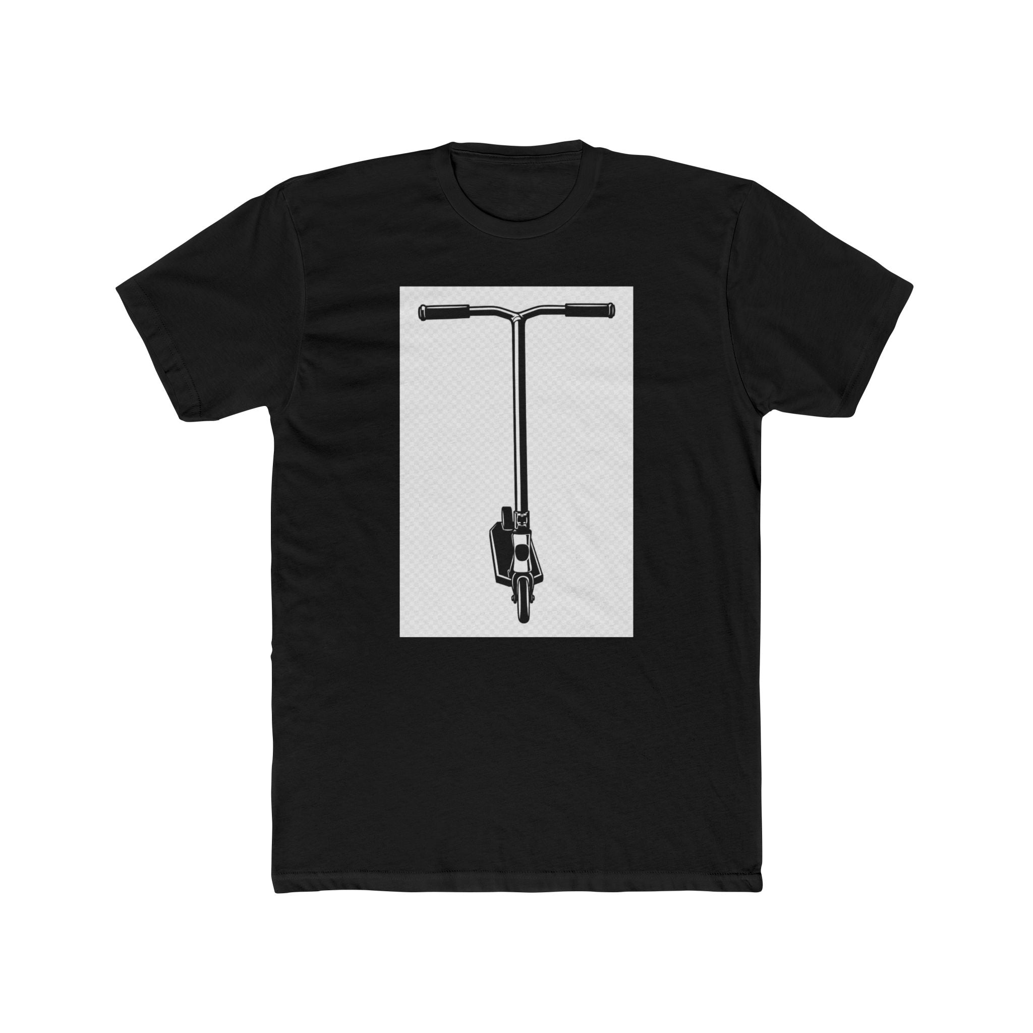 Scooter Outline Graphic Tee — Front View Scooter T‑Shirt