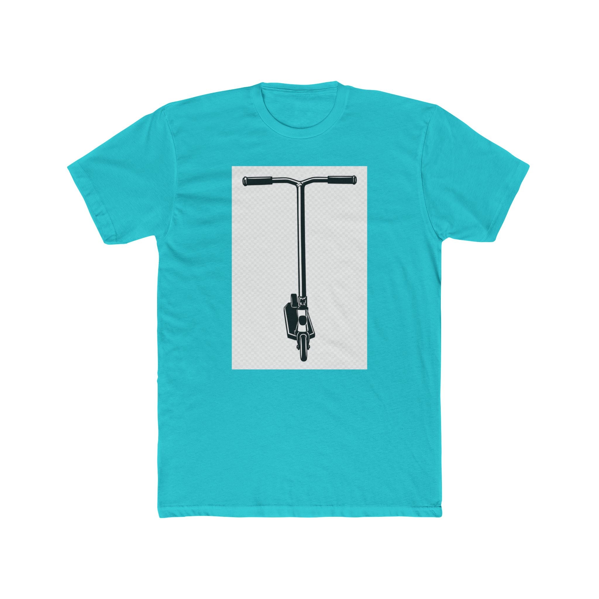 Scooter Outline Graphic Tee — Front View Scooter T‑Shirt