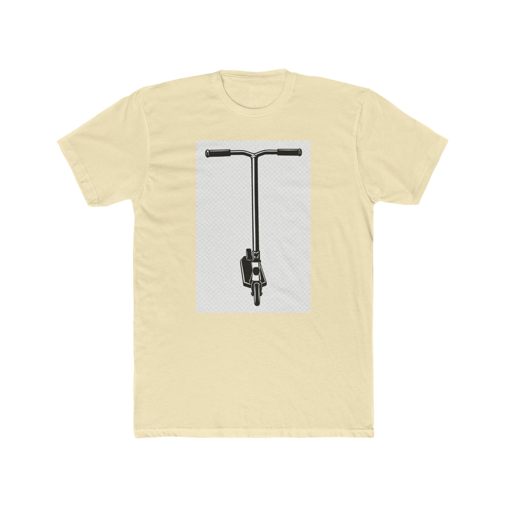 Scooter Outline Graphic Tee — Front View Scooter T‑Shirt