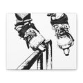 Aggressive Skates Grinding Single Matte Canvas Print